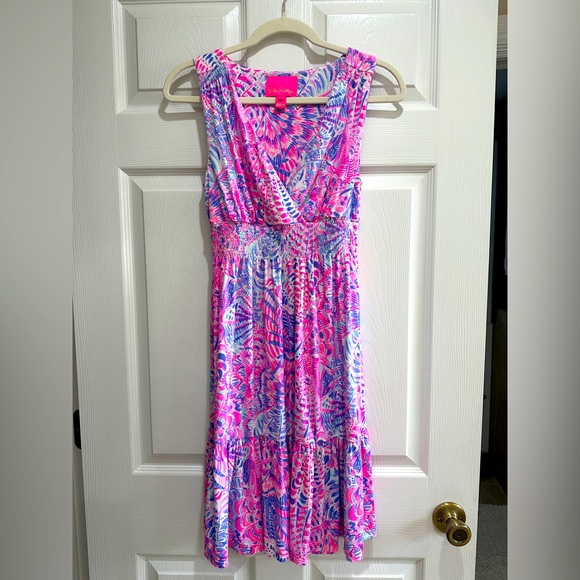 Lilly Pulitzer Dresses & Skirts - Lilly Pulitzer Pink and Blue Floral Dress